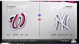 MLB The Show 24 пятый тур двенадцатая игра Washington NATIONALS - New York YANKEES