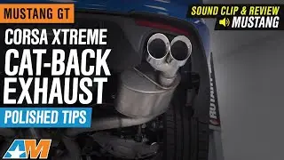 Выхлопная система Cat-Back для Mustang GT Corsa Xtreme 2018-2020 с полированными насадками. Аудиоклип и обзор
