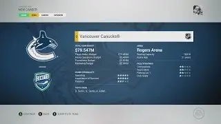 NHL 17 ~ Vancouver Canucks GM Mode Commentary Episode 13: (Year 3 Start)