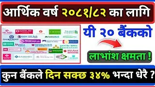 All Commercial Banks Dividend Capacity for 2081/82 by Q3 Profit Report ! Nepal Share Market