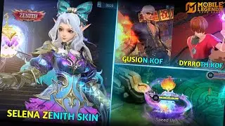 3 NEW SKIN GAMEPLAY | SELENA ZENITH SKIN | DYRROTH GUSION REVAMP KOF SKIN | MLBB UPCOMING SKIN 2025