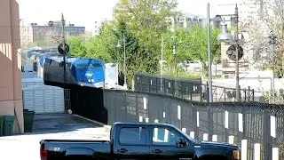 Amtrak train enters First Street Tunnel, Washington, DC