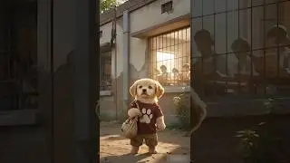Poor Puppy Dreams of Education 📚 | Gareeb Pappi Ki Padhai Ki Jeet | Emotional Motivational Story #ai