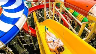SCARY FreeFALL Water Slide at Aquapark Neptun