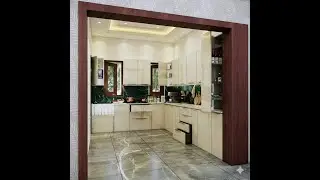 Stunning Modern U-Shaped Kitchen Tour | Luxury Green & Beige Interiors [Watch in HD Quality]