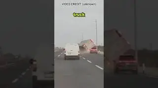 Trucker Tries To Block Road & Gets Instant Karma!