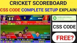 Cricket Scoreboard Css Code | Obs Complete Setup | Complete Setup Basic To Advance 2025
