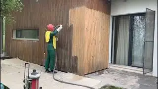 Curatare Reconditionare prin Sablare si Tratare Suprafata Casa, Cabana din Lemn - ProBlast