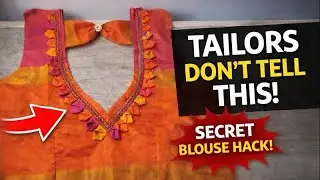 Simple Yet Stylish Blouse Back Neck Design 😍✨ | Easy Triangle Fabric Work Tutorial