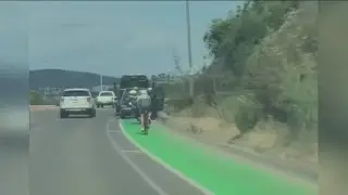 Dash-cam: Bicycle collides with police motorcycle in Carlsbad
