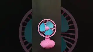 Pink table fan with blue blades #shorts