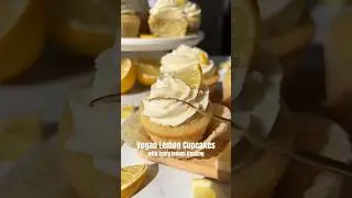 Vegan Lemon Cupcakes #vegan #baking #cupcakes #recipe #veganrecipes #food
