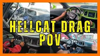 Dodge challenger srt hellcat drag race pov