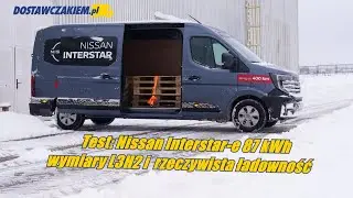 Test: Nissan Interstar-e 87 kWh - masa własna, ładowność, kubatura paki wersji L3H2