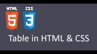 Tables in HTML|table tag in HTML