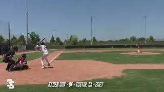Kaden Cox Triple - Perfect Game West Coast Uncommitted 2027 Prospect Showcase, Irvine CA, 8/9/25
