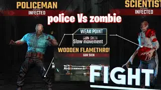 Police vs Zombie 😱 | Infected Policeman vs Scientist | Brutal Horror Fight
