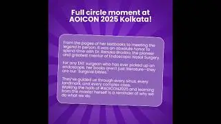 Full circle moment at AOICON 2025, Kolkata !!