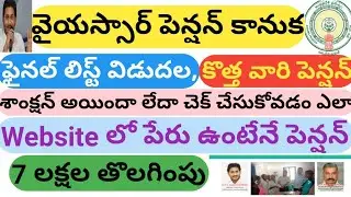 YSR pension Kanuka Final Was Released || Check New Pension Sanctioned Or Not Through Online.