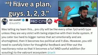 Tarik Reacts To G2 JoshRT's Comments On PRO CITY (AND MORE)