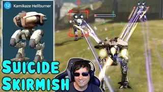 SUICIDE HELLBURNER VS HAWK Забавная перестрелка War Robots Геймплей WR