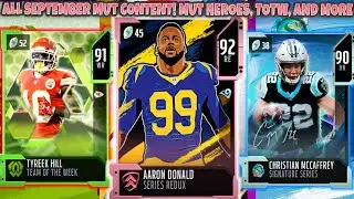 All SEPTEMBER MUT CONTENT PREVIEW! MUT HEROES, TOTW, KICKOFF, AND MORE! SO MANY PROMOS! | MADDEN 21