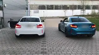 Exhaust Sound Comparison BMW M2 N55 stock and HJS300 Downpipe