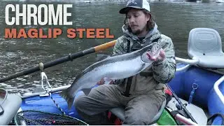 beautiful CHROME Winter Steelhead Backtrolling maglips!