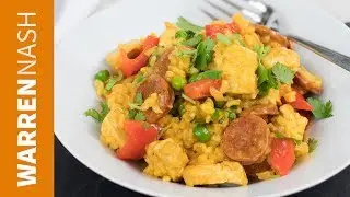 Chicken and Chorizo Paella Recipe - Easy Spanish Food - Recipes by Warren Nash