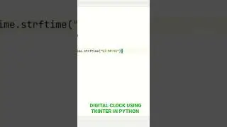 creating digital clock using tkinter in python 😃😃|| Python tips and tricks 