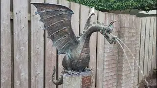 Beeld waterspuwende draak | Bronzen Beelden Winkel