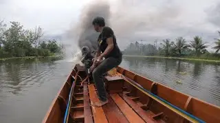 100+PSI BOOST Longtail boat racer Diesel Bi-Turbo Engine reaches speeds of 200km/h on modified craft