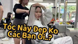Lê Yến Đi Làm Tóc Bất Ngờ Nhuộm Trắng Đầu Làm Girl Phố…!