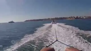 skiing behind a Williams 325 turbojet