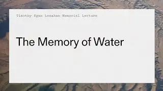 Christine Ten Eyck: The Memory of Water