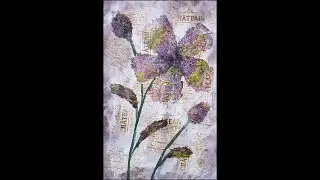 Art Journal Page - Tattered Flower