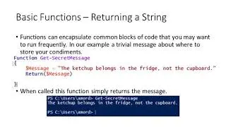 Powershell - Functions (Ketchup - Cupboard or Fridge)?