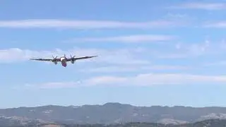 Cal Fire S2 bomber flight of two Pickett Fire STS Santa Rosa 