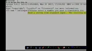 Python multiplication table using a for loop. Code explained at the end