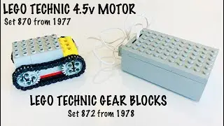 Набор Lego Technic 4.5v Motor Set 870 (1977) и Gear Block Set 872 (1978)