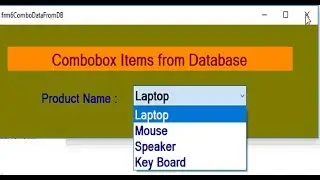 How to add Items to combobox from database in C#