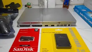 Teste completo do Playstation 2 Prata com kit OPL de 128 GB e leitor funcionando