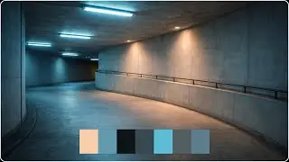 Underground Parking Ramp — Cinematic Color Palette | Color Vibe Archive
