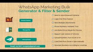 WhatsApp Marketing Bulk Generator & Sender & Filter