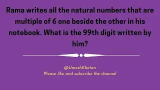 Finding nth digit in a list of multiples|| Maths technique @umeshkhetan