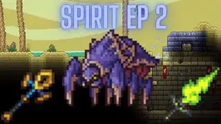 Fighting Scarabus in Terraria Spirit Mod