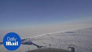 Operation IceBridge flies over gigantic icebergs in the Antarctic