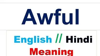 awful meaning, awful hindi meaning