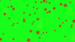 Animation of Snowflake Icons Falling over Christmas Tree Icons on Green Screen Background | 4K