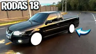 Coloquei Rodas 18 na minha Saveiro !